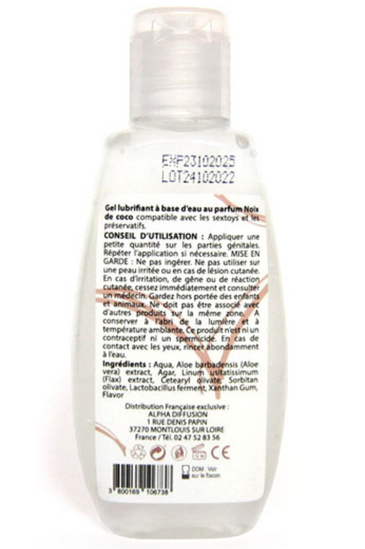 Lubrifiant à base d'eau 100% naturel Noix de Coco 90 ml