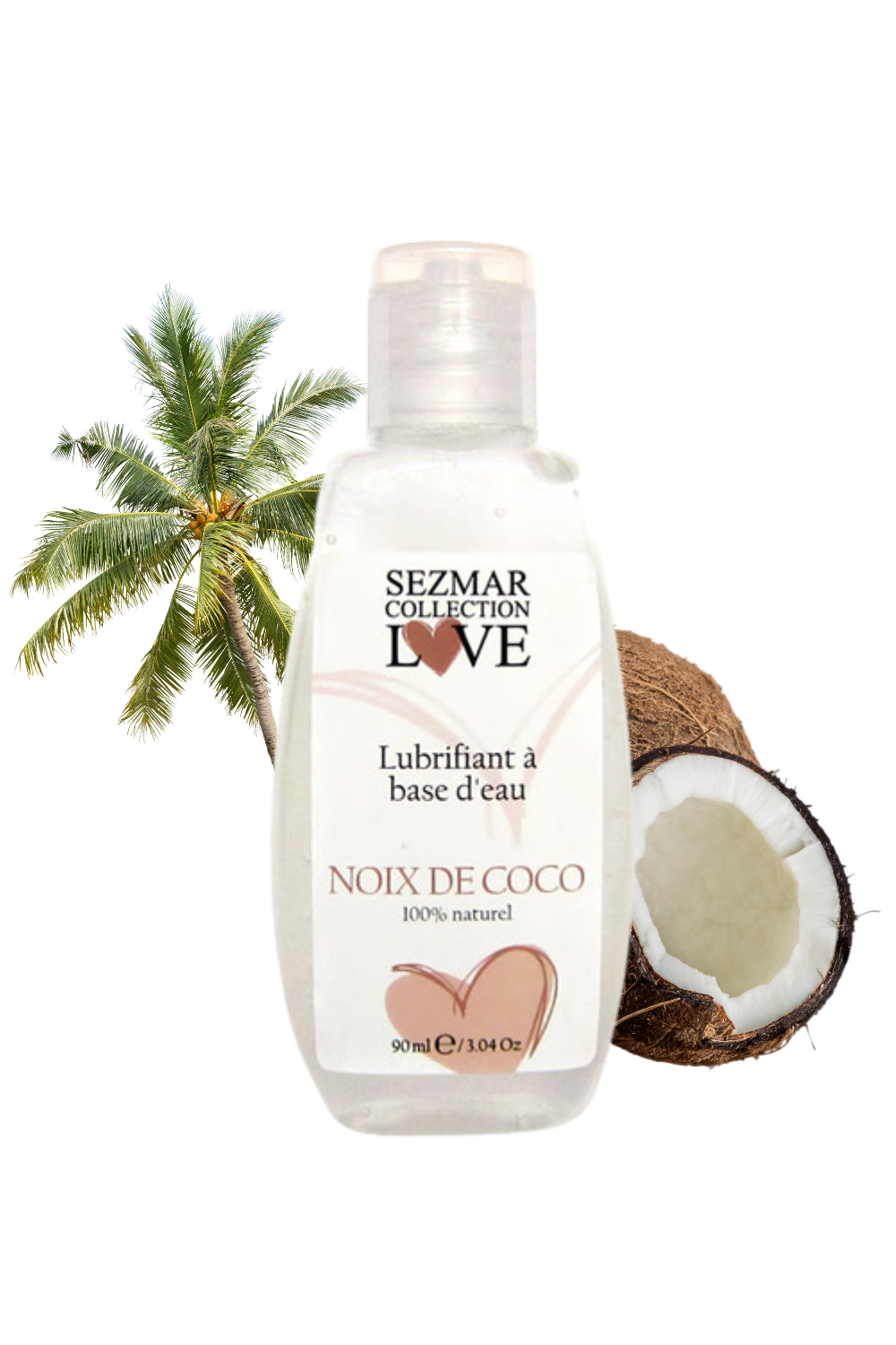 Lubrifiant à base d'eau 100% naturel Noix de Coco 90 ml