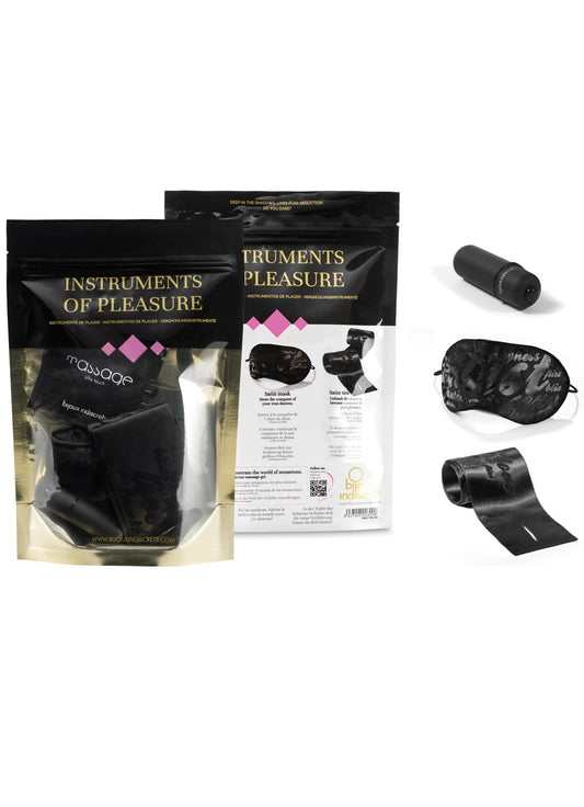 Coffret Plaisir Masque, liens sensuels, stimulateur, dosette · Bijoux Indiscrets