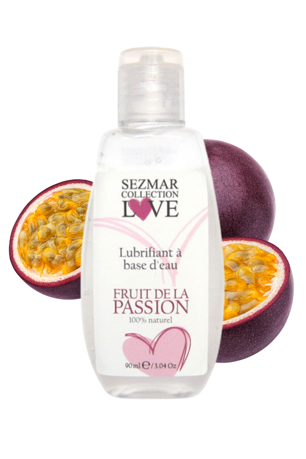 Lubrifiant à base d'eau 100% naturel Fruit de la passion 90ml