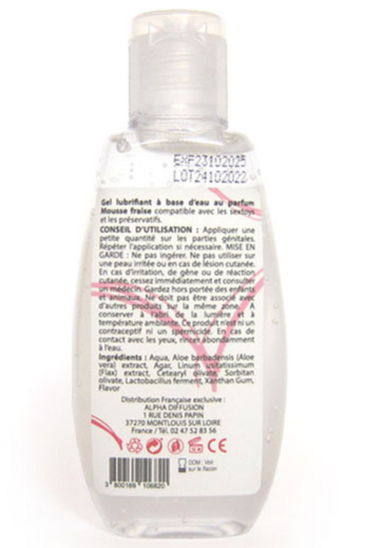 Lubrifiant à base d'eau 100% naturel Mousse fraise 90 ml