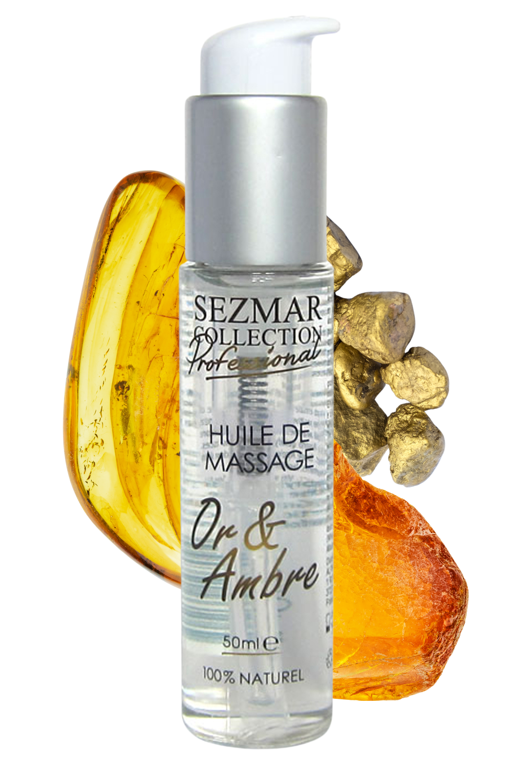 Huile de massage professionnelle Or Ambre 100% naturelle 50 ml