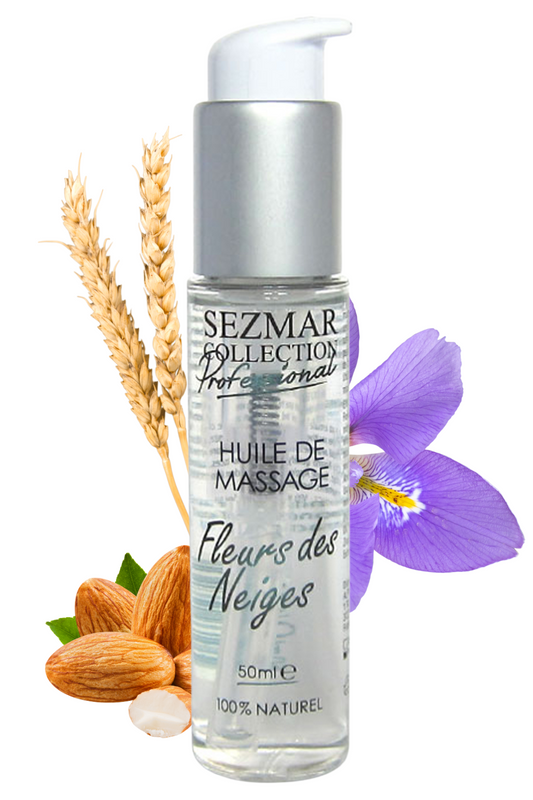 Huile de massage professionnelle Fleurs des Neiges 100% naturelle 50 ml