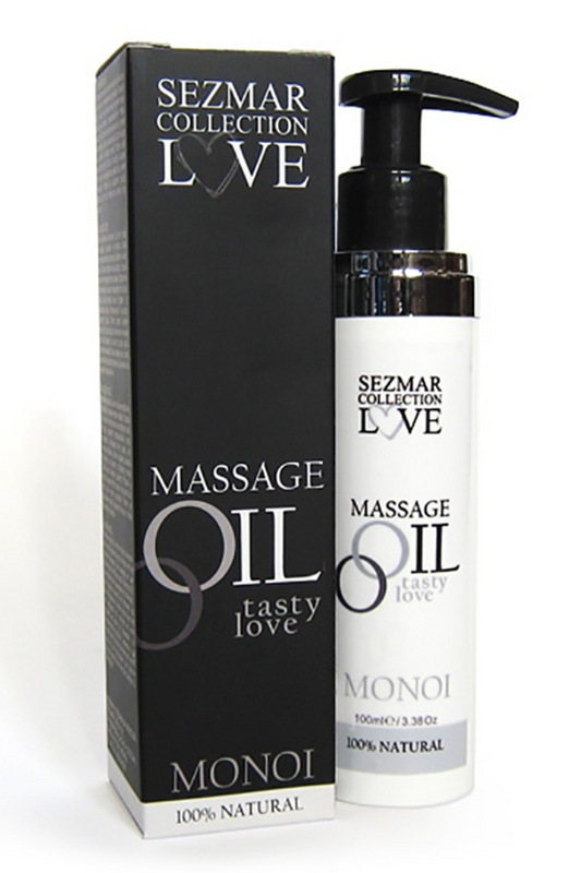 Huile de massage comestible 100% naturelle monoï 100ml