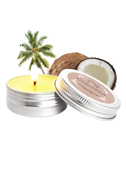 Mini Bougie de massage Noix de coco 30ml 100% naturelle
