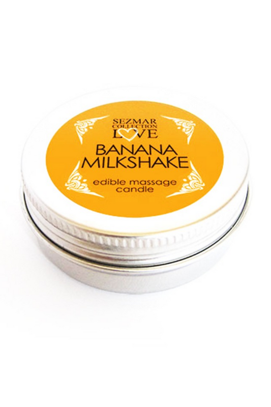 Mini Bougie de massage milshake banane 30ml 100% naturelle