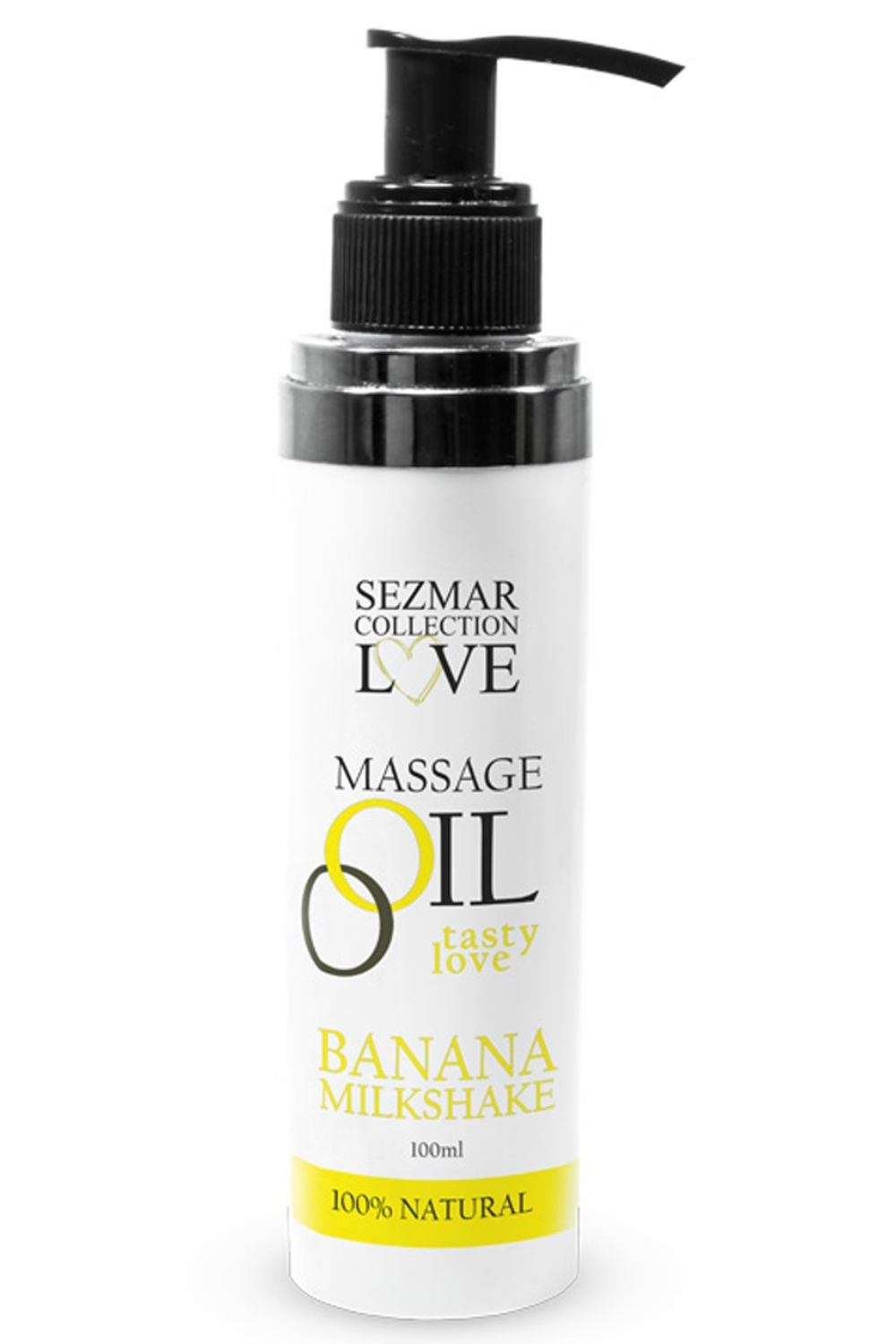 Huile de massage comestible milkshake banane 100ml 100% naturelle