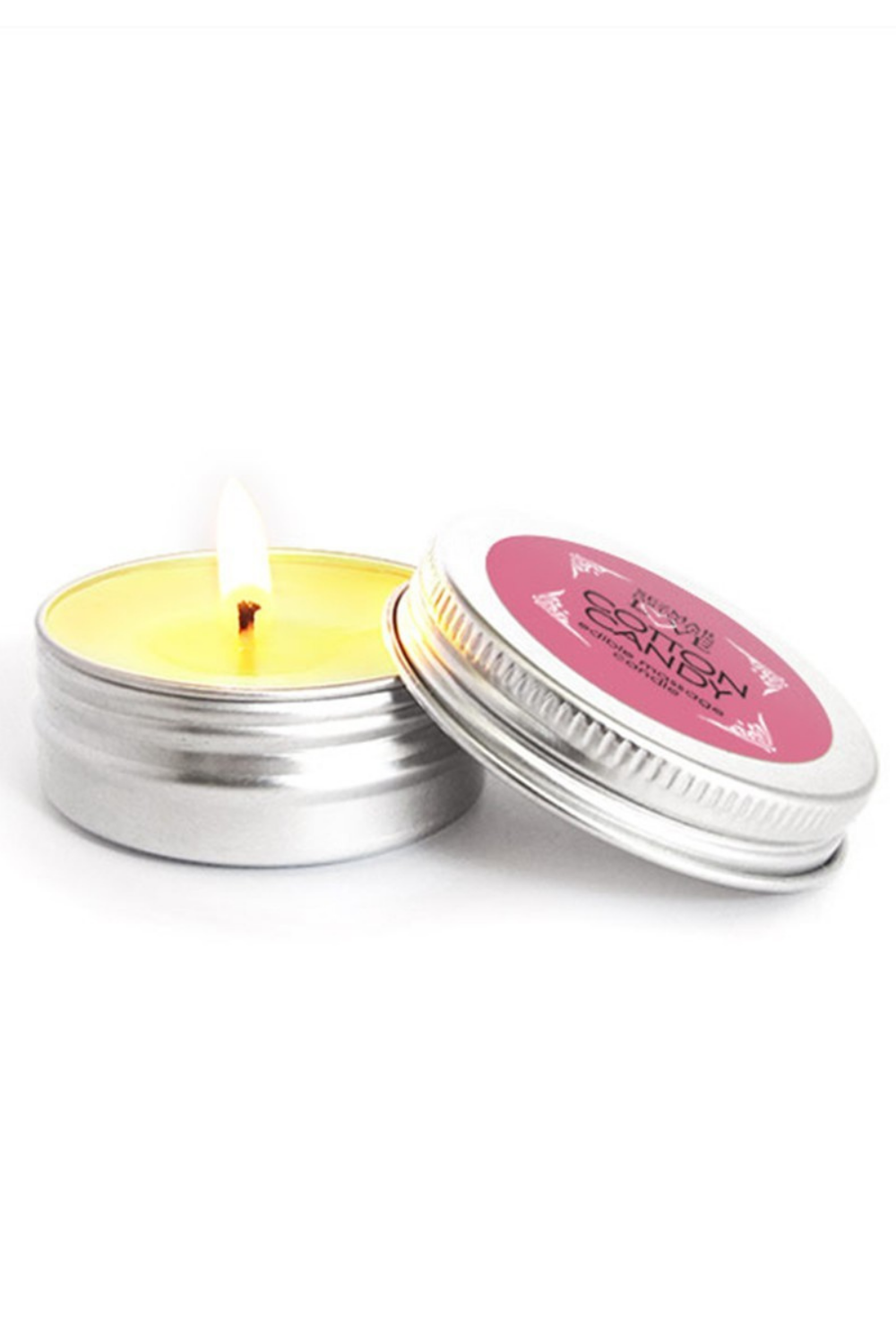 Mini Bougie de massage barbe à papa 30 ml 100% naturelle