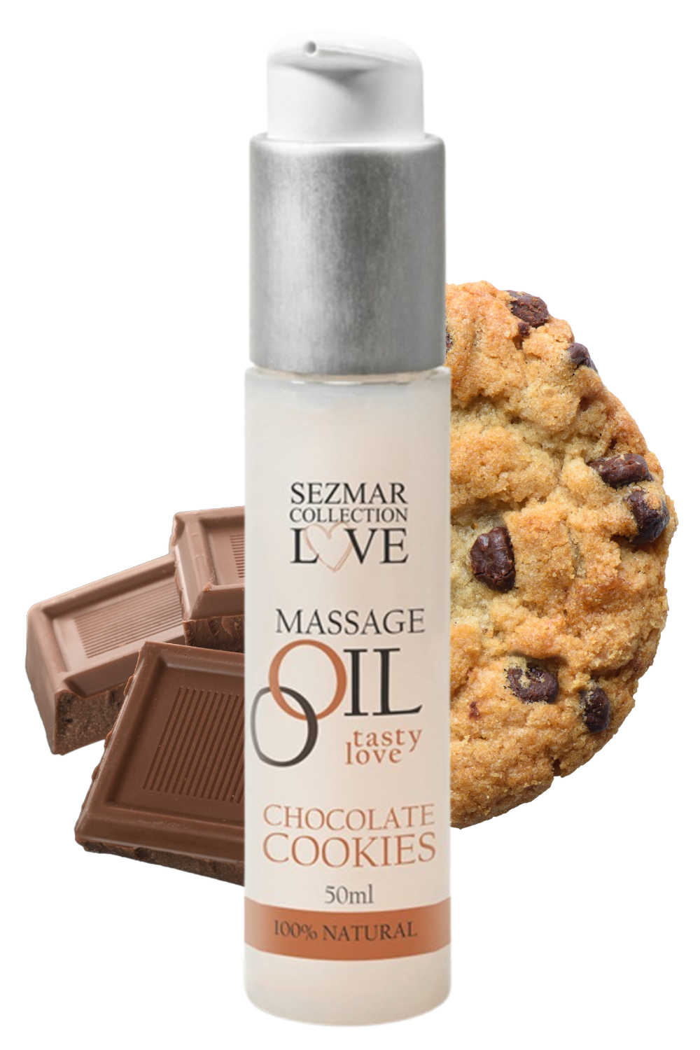 Huile de massage comestible cookie chocolat 50ml