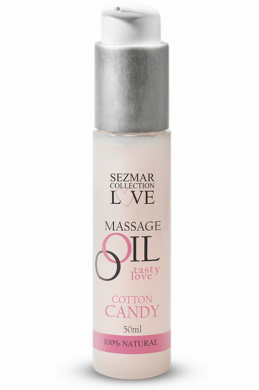 Huile de massage comestible Barbe à papa 50ml