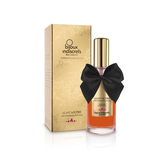 Huile de massage embrassable chauffante Fraise sauvage