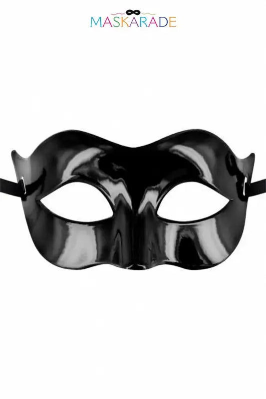 Masque de mascarade noir brillant.