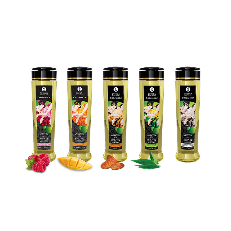 Huile de massage organique Emotion de framboise 240 ml