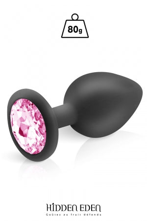Plug bijou silicone noir L