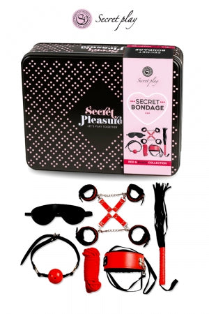 Kit BDSM 8 pièces Rouge & Noir