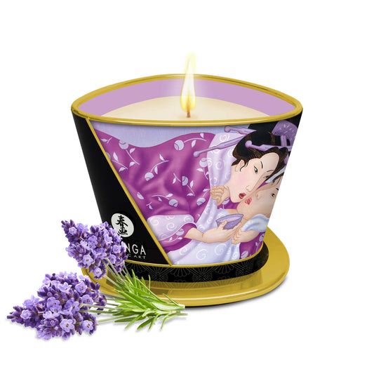 Bougie de massage lueur et caresses Lavande
