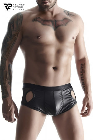 Shorty ouvert noir wetlook