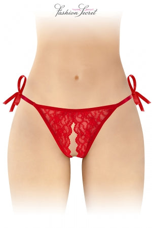 String rouge ouvert à nouer Stella