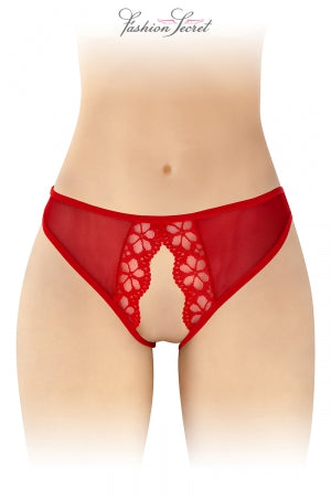 Culotte rouge ouverte Ambre