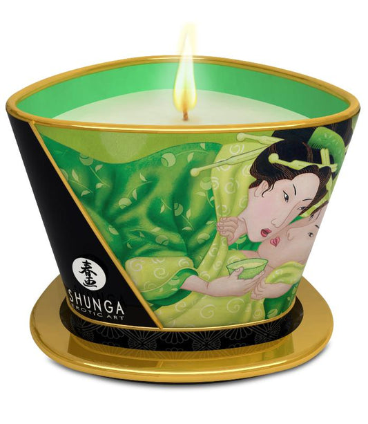 Bougie de massage lueur et caresses Zenitude Thé vert exotique