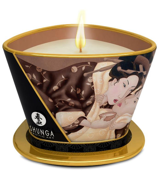 Bougie de massage lueur et caresses Excitation Chocolat enivrant