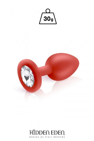 Plug bijou silicone rouge S
