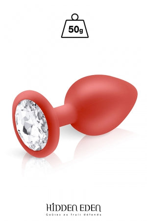 Plug bijou silicone rouge M