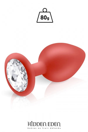Plug bijou silicone rouge L