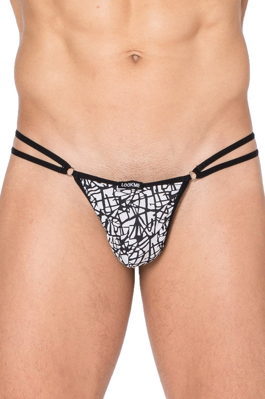 Mini string imprimé blanc et noir New Look