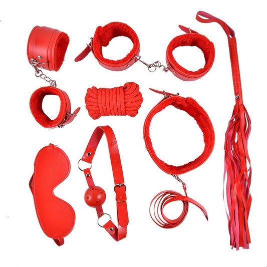Ensemble Bondage rouge 10 pièces