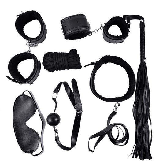 Ensemble Bondage noir 10 pièces