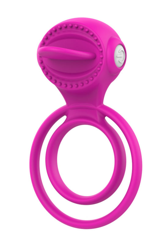 Anneau vibrant 1 seul mode de vibration très extensible rose dosette de lubrifiant