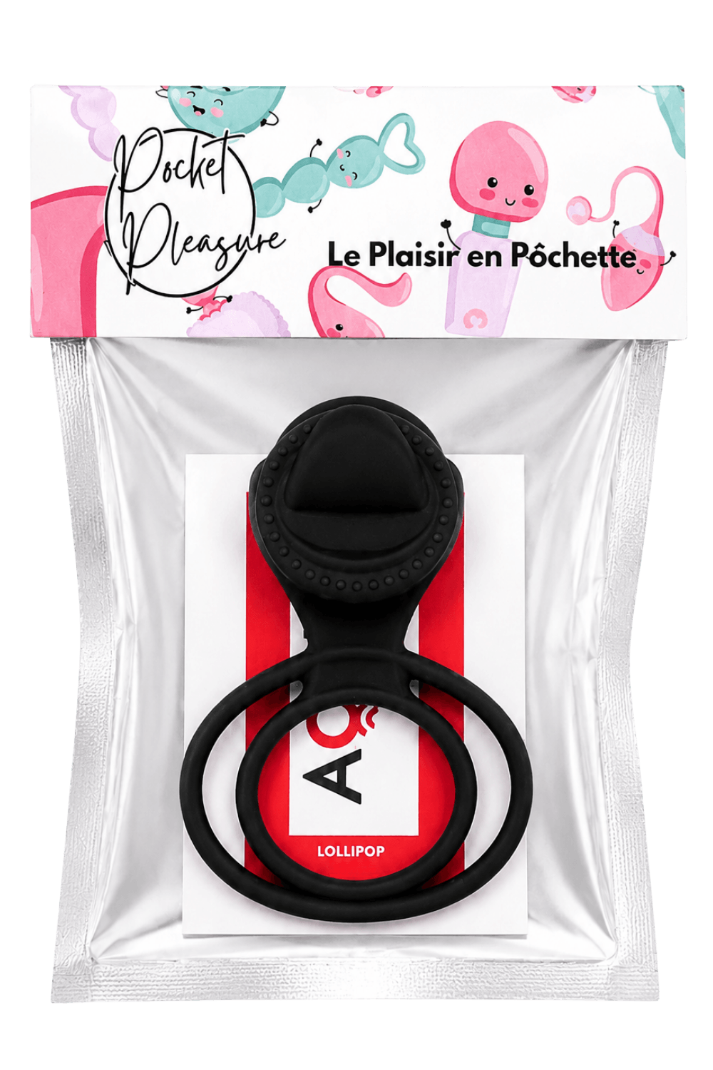 Anneau vibrant 1 seul mode de vibration très extensible noir dosette de lubrifiant