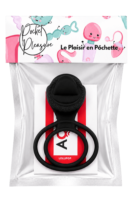 Anneau vibrant 1 seul mode de vibration très extensible noir dosette de lubrifiant