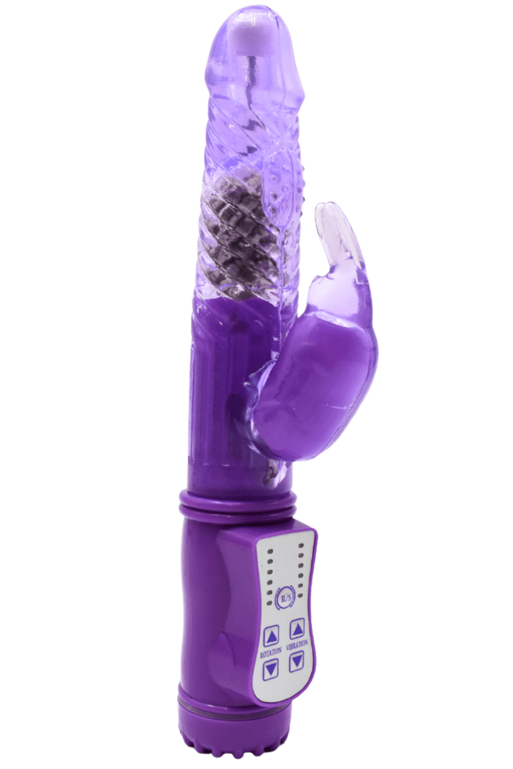 Vibromasseur Rabbit Violet Rotation Vibration 36 Modes 1 dosette de lubrifiant