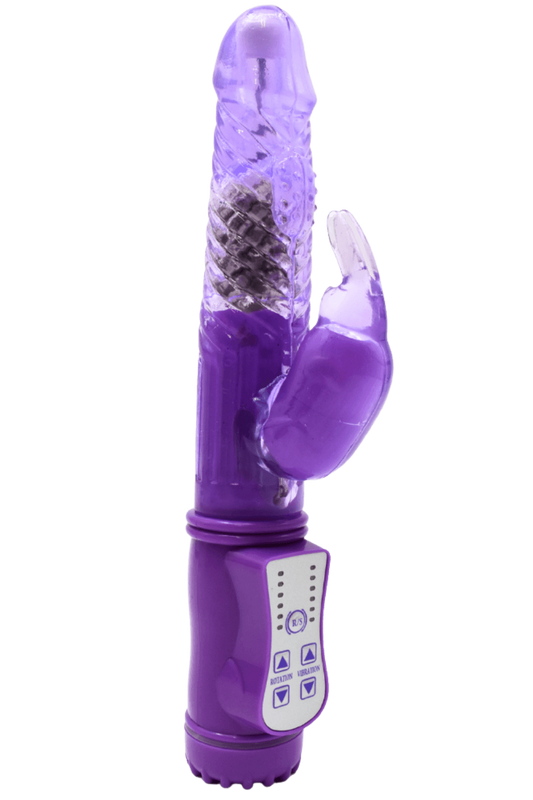 Vibromasseur Rabbit Violet Rotation Vibration 36 Modes 1 dosette de lubrifiant · Pocket Pleasure
