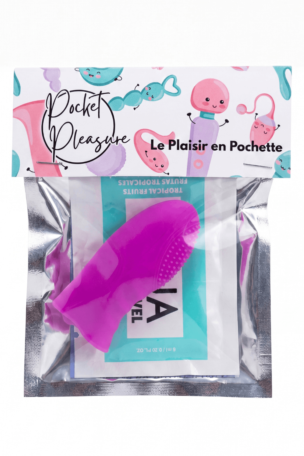 Doigt Chinois Picots Rose Silicone 1 dosette lubrifiant