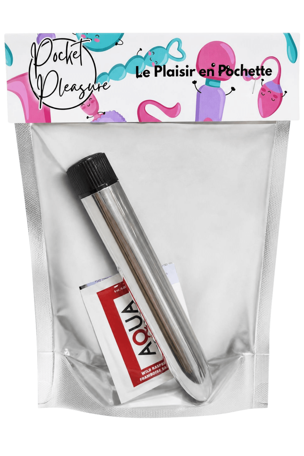 Vibromasseur Classique Argenté 1 dosette de lubrifiant