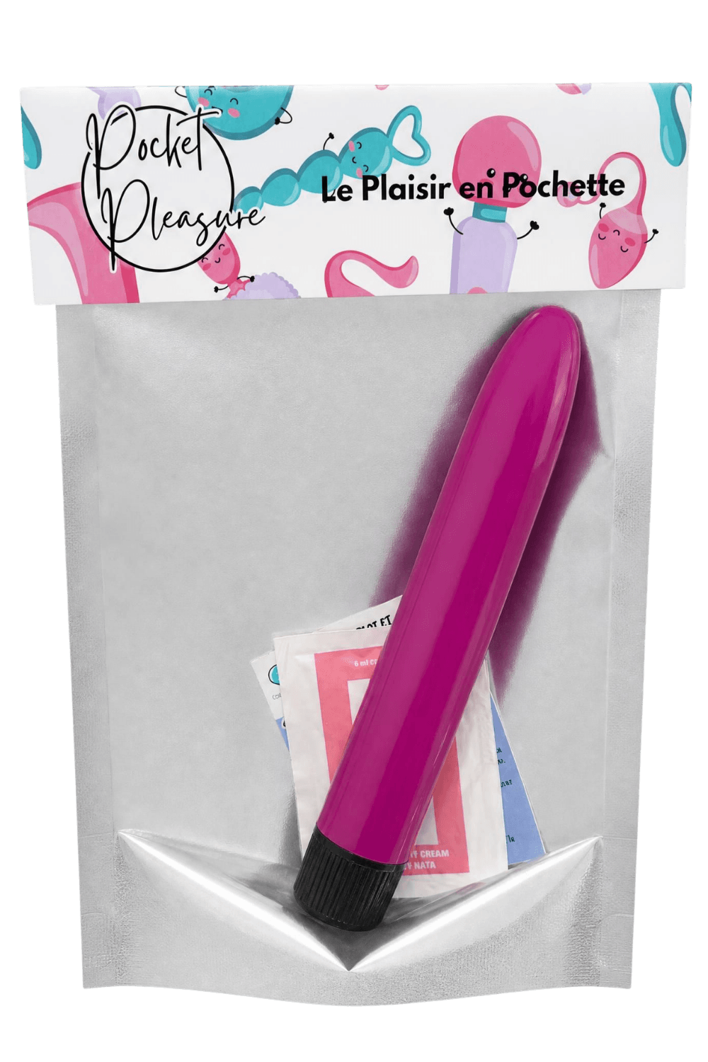Vibromasseur Classique Violet 1 dosette de lubrifiant