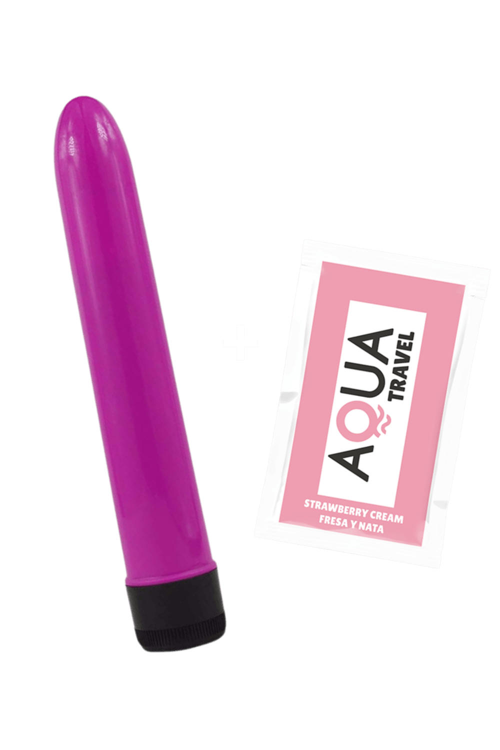 Vibromasseur Classique Violet 1 dosette de lubrifiant