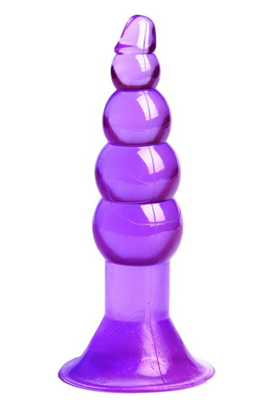 Plug Anal Ventouse Boules Jelly 11 cm dosette lubrifiant
