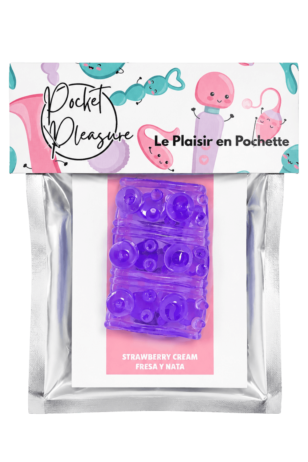 Gaine Pénienne Picots Violette 1 dosette lubrifiant