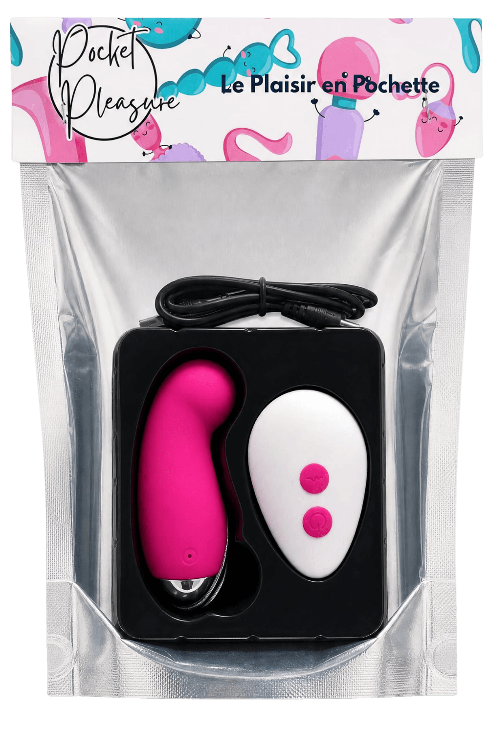 Œuf Vibrant Télécommandé 10 Modes Rose 1 dosette de lubrifiant