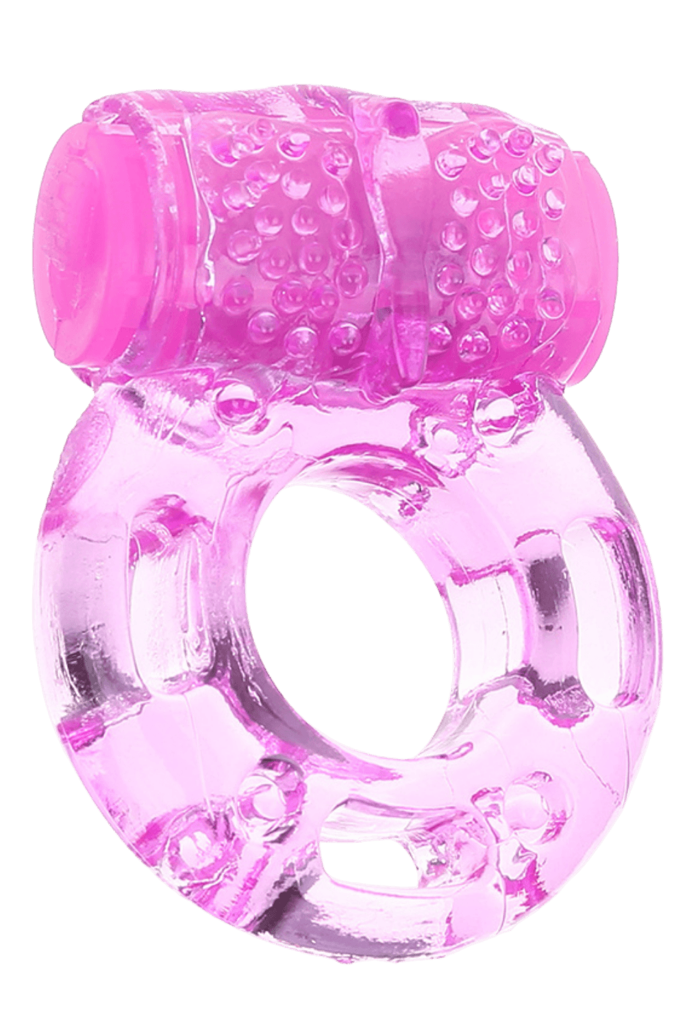 Anneau Pénien Vibrant Jelly Rose 1 dosette de lubrifiant
