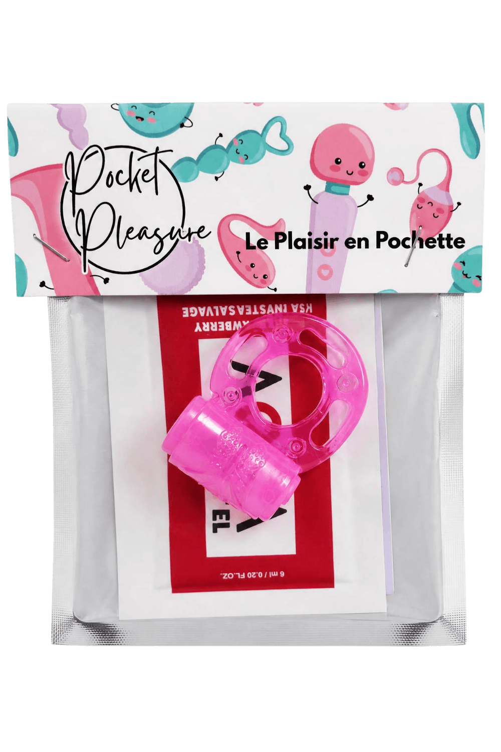 Anneau Pénien Vibrant Jelly Rose 1 dosette de lubrifiant