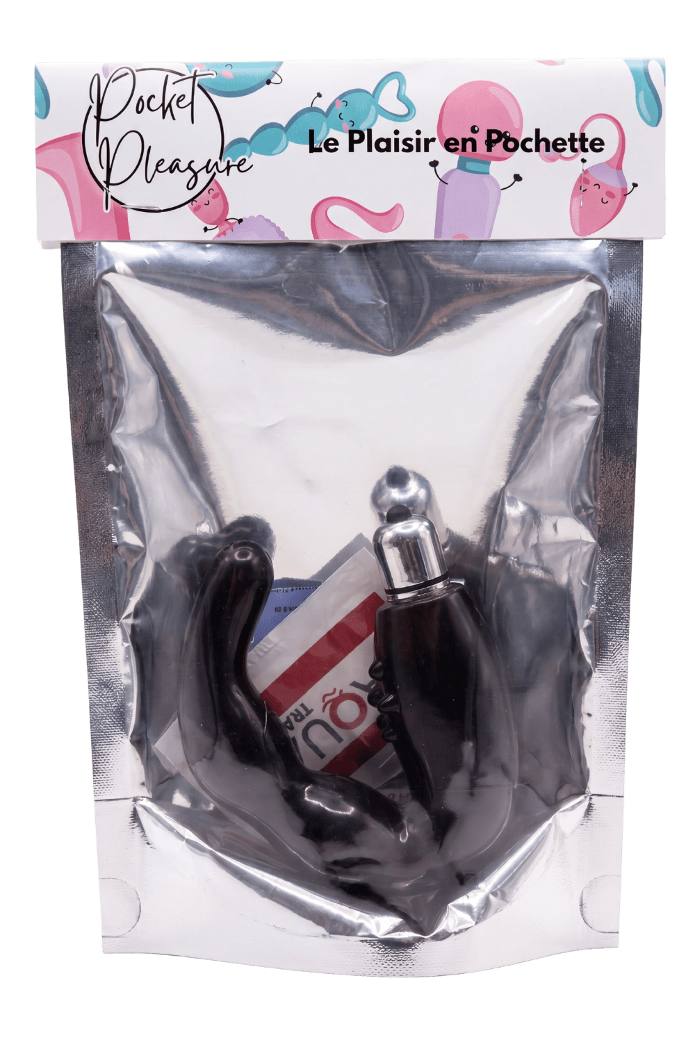 Stimulateur de Prostate Vibrant Noir 1 dosette lubrifiant