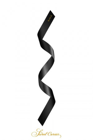 Bandeau BDSM satin noir