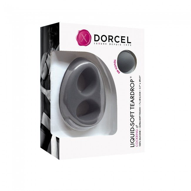 Cockring Liquid-soft ultra doux Gris