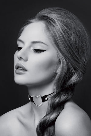Collier strass et coeur