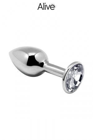 Plug métal bijou transparent L Alive